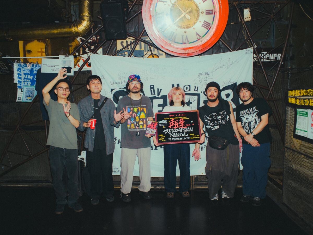 ヤスエでんじゃらすおじさん、Nikoん、腐らずに音楽をやり続けてきた2組が満を持してSHELTERで『再逢』